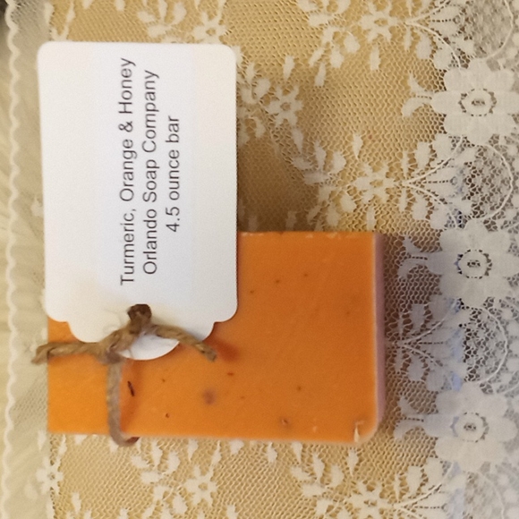 Turmeric, Orange & Honey Cold Process Soap Bar - Picture 5 of 8